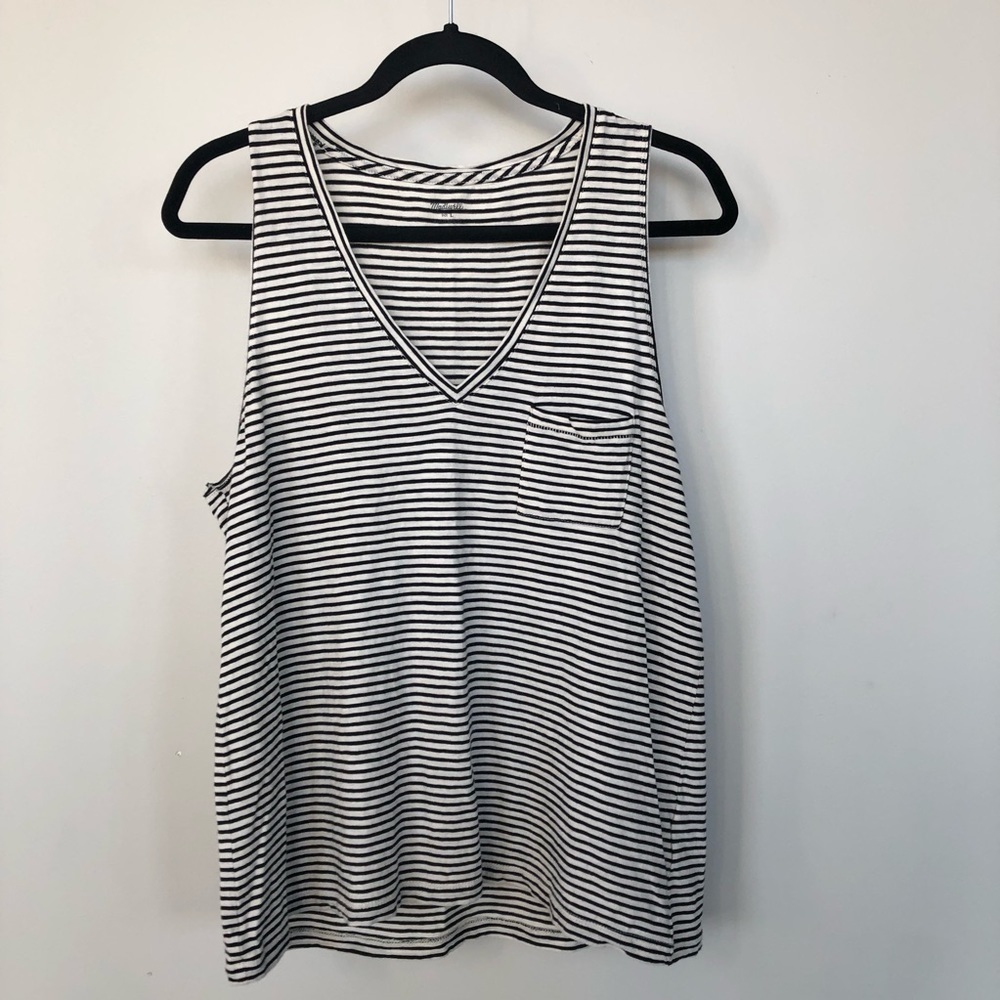 Madewell Striped Tank Top Size L